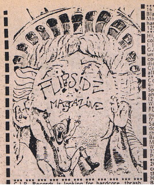 Flipside Fanzine / Magazine Classifieds Issue 50 cartoon..