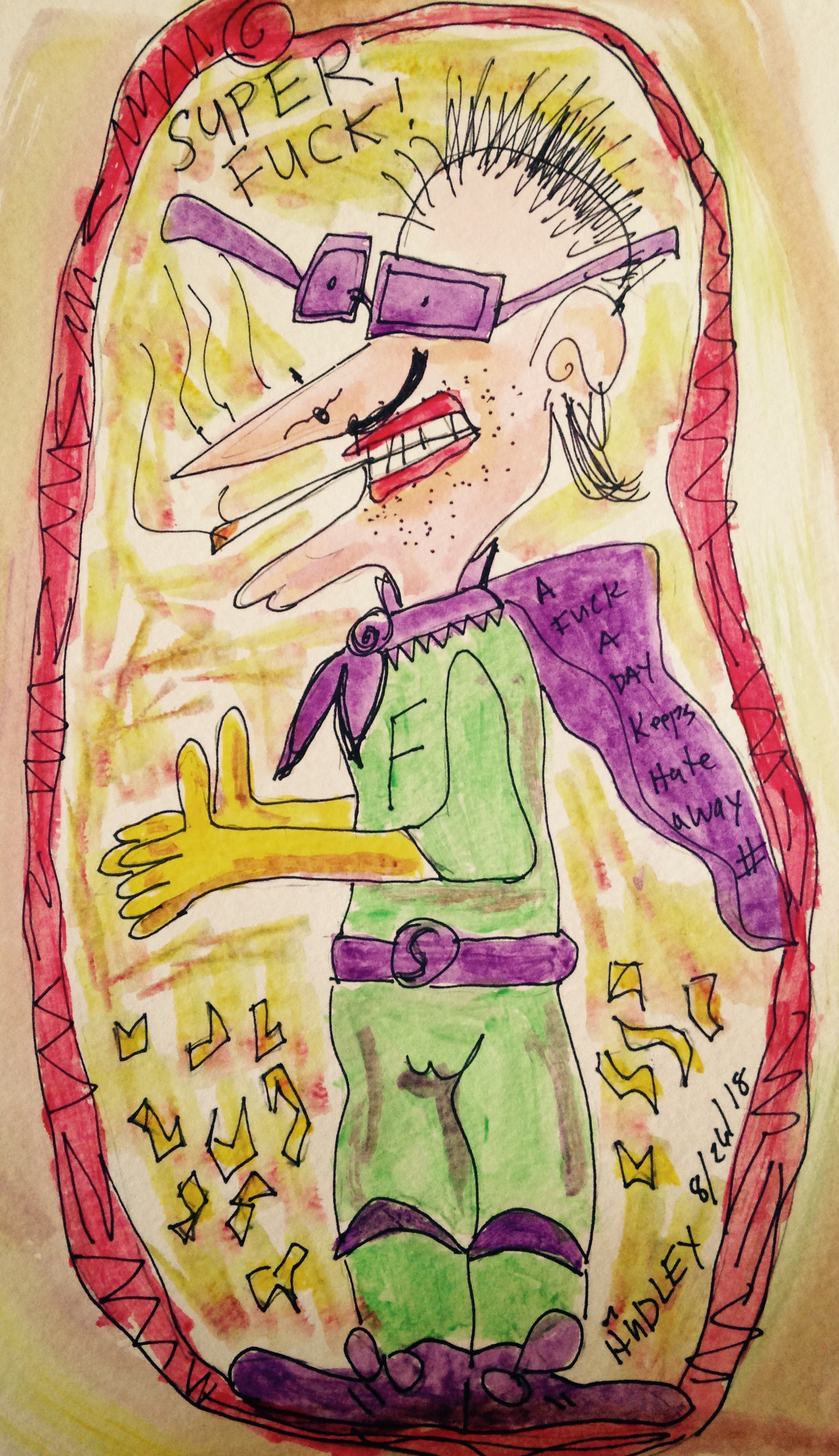 A special power-up Super hero from Flopside Comics...
